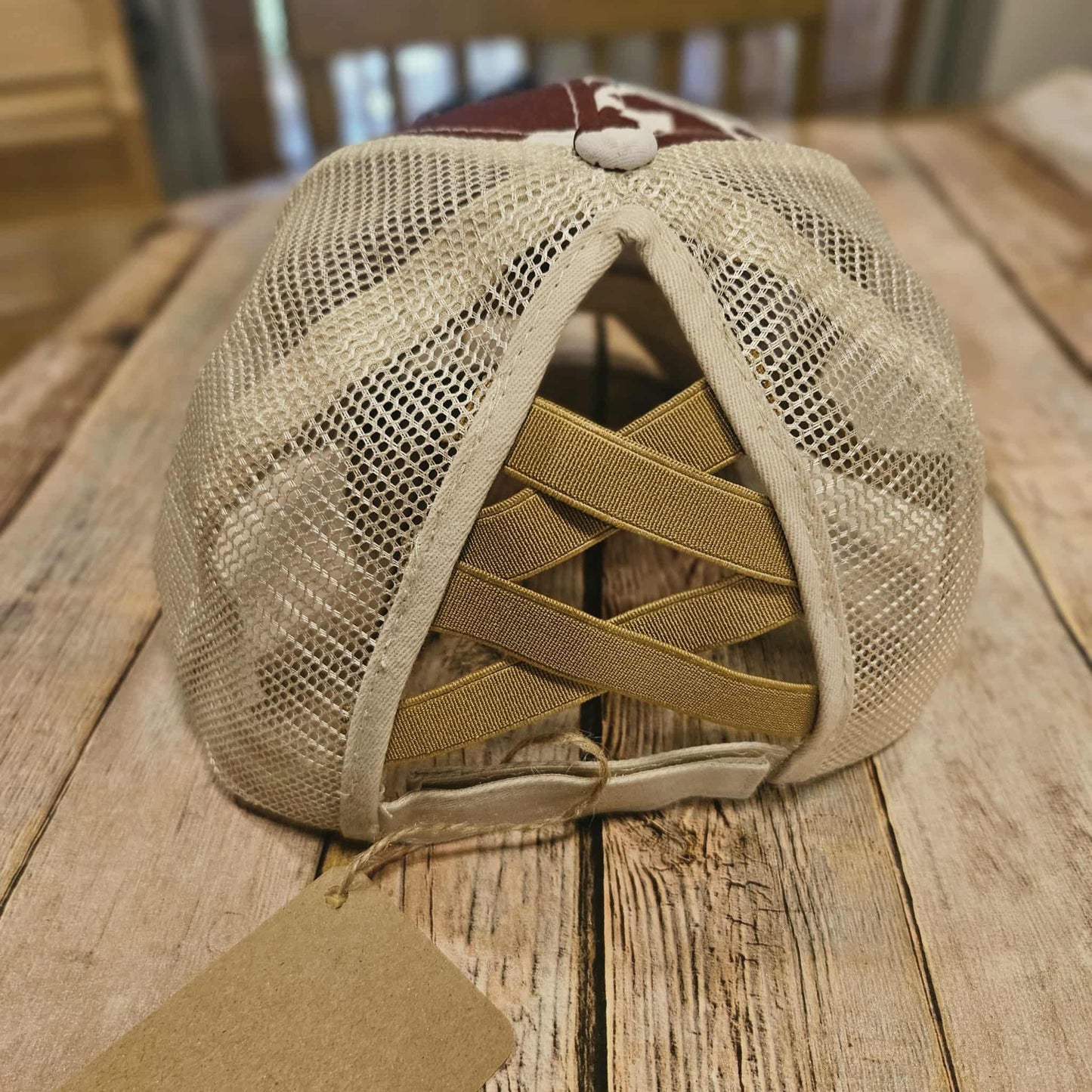 "well Sheeyit" pink embroidered on denim patch cow print hat, adjustable ponytail cow print denim patch cap