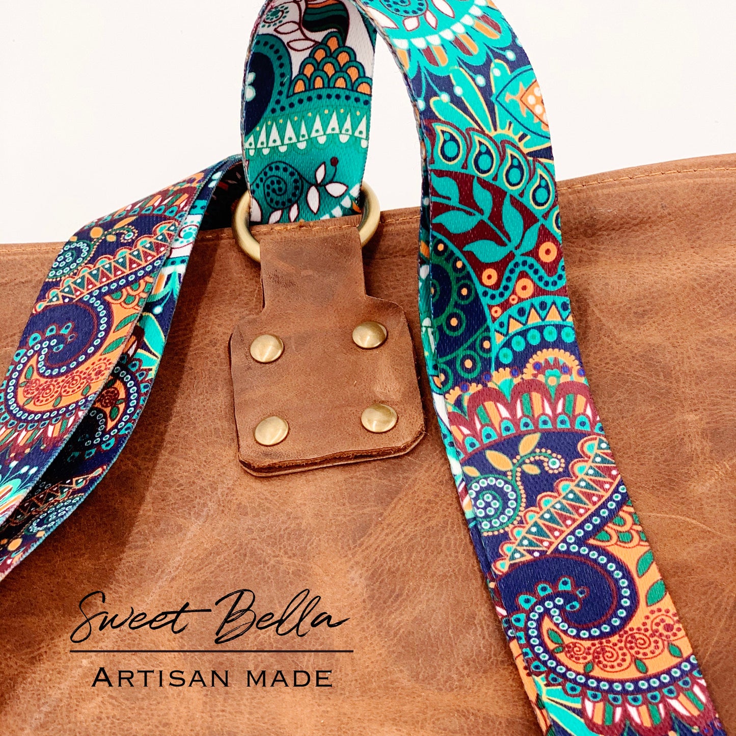 Mahala’s Heritage Brown-White Cowhide Convertible Crossbody