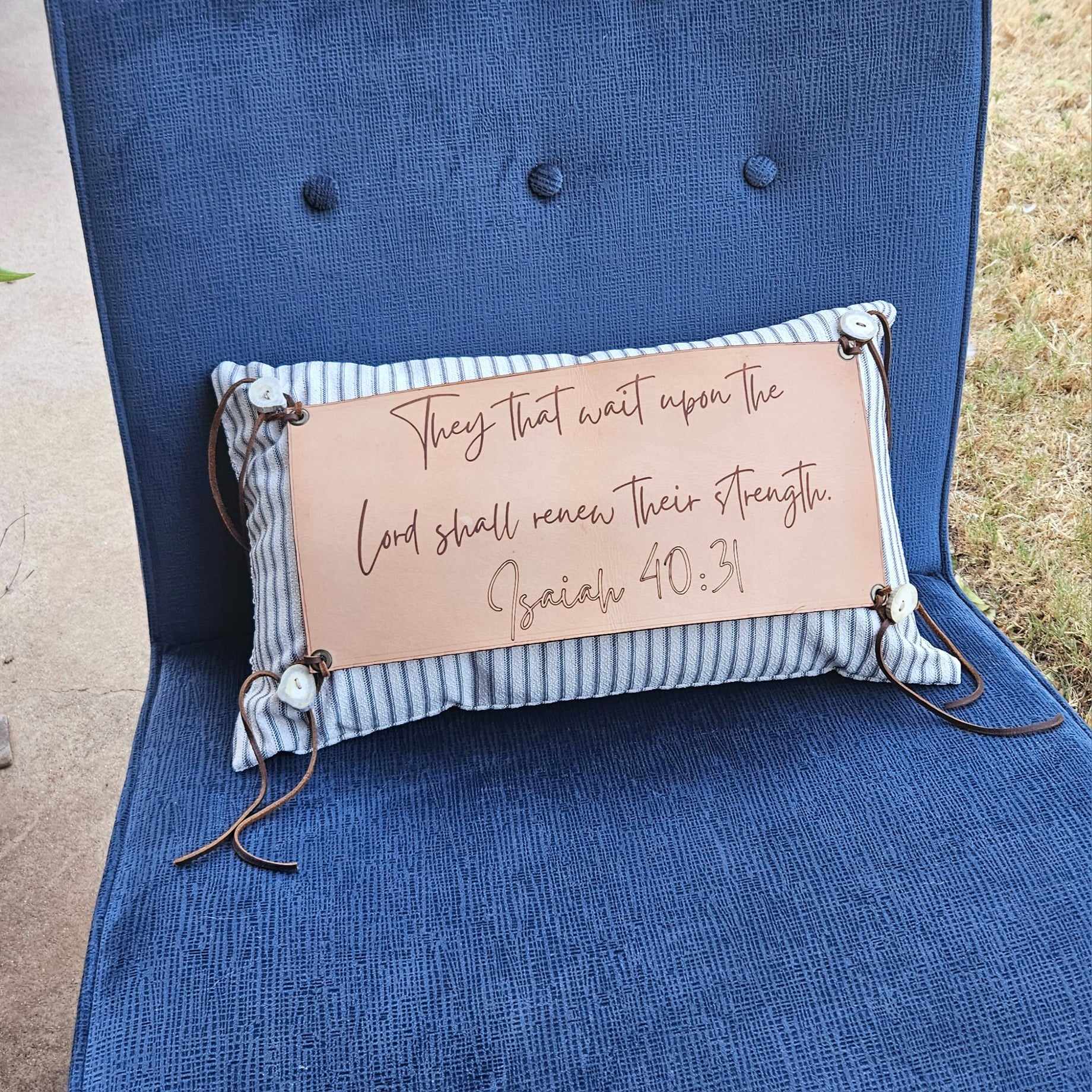 leather quote pillow, laser burned pillow, interchangeable leather pillow