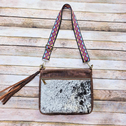 Linnie’s Salt & Pepper Cowhide Conceal Carry Crossbody