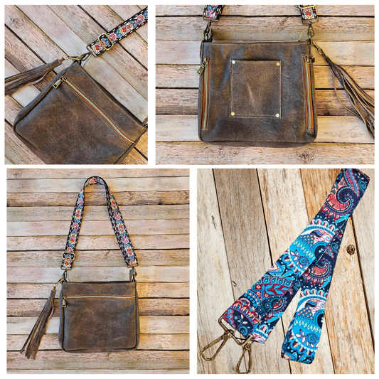 gray leather hand bag, suede leather cross body bag, conceal carry bag