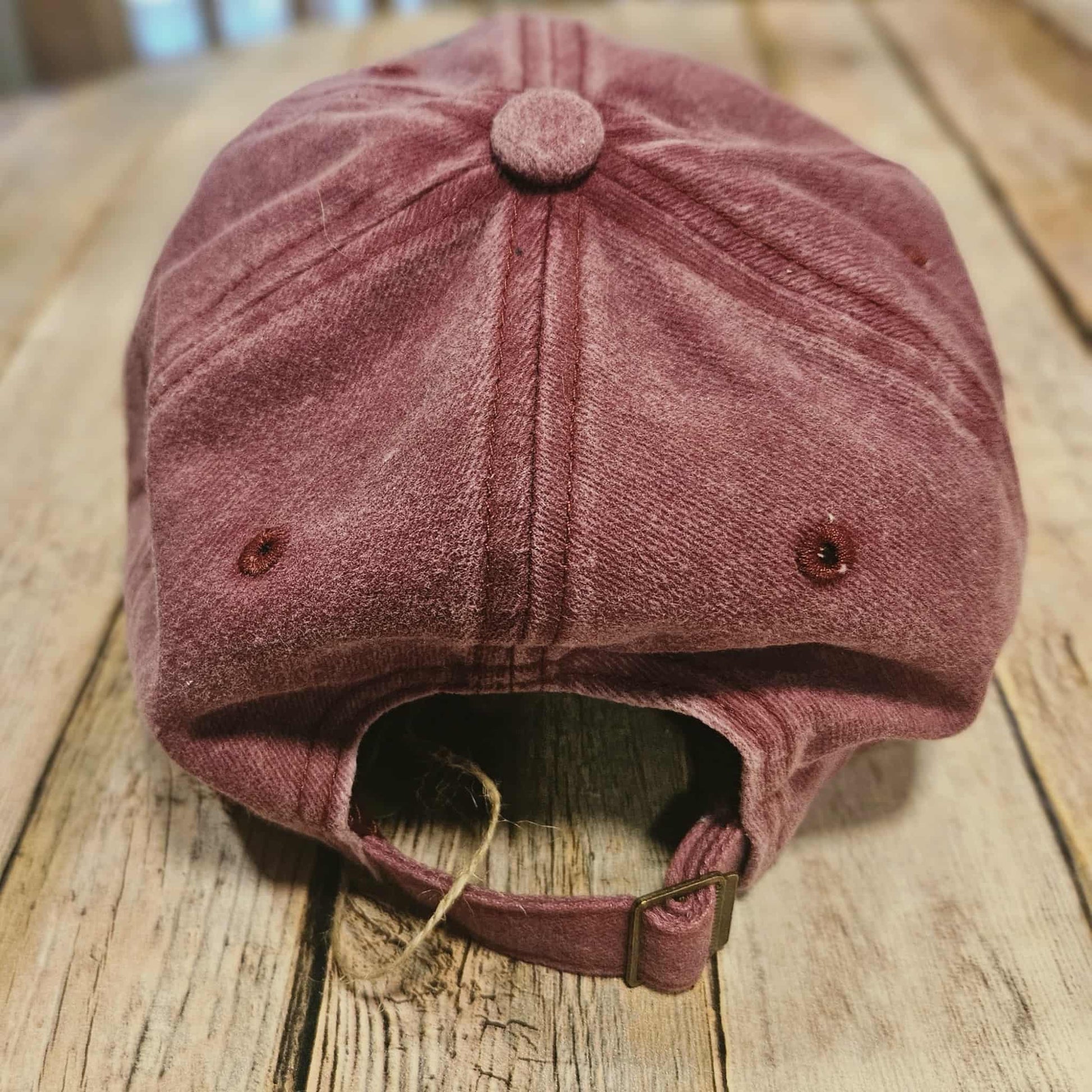maroon cap, denim "Bruh" formally known as mom crisscross patch hat, embroidered denim patch ball cap
