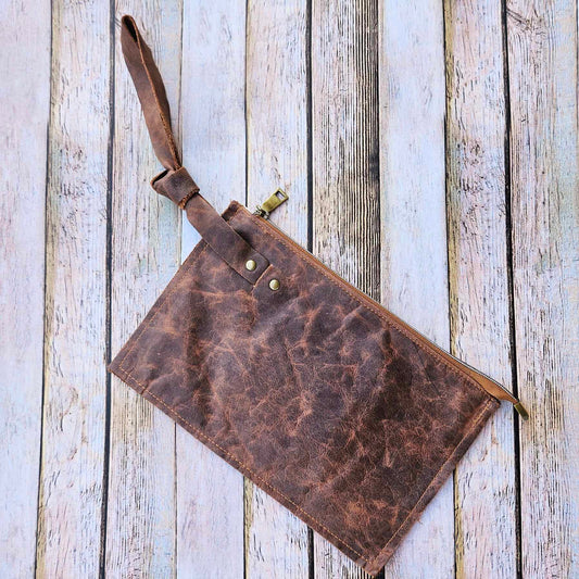 leather bag,  genuine leather wristlet,  genuine leather bag,  all leather bag, leather clutch wristlet