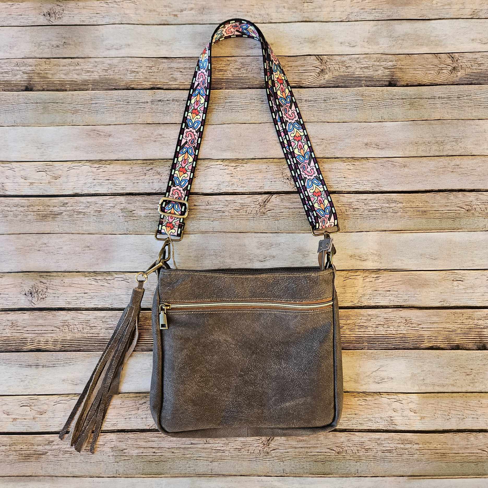 gray leather hand bag, suede leather cross body bag, conceal carry bag