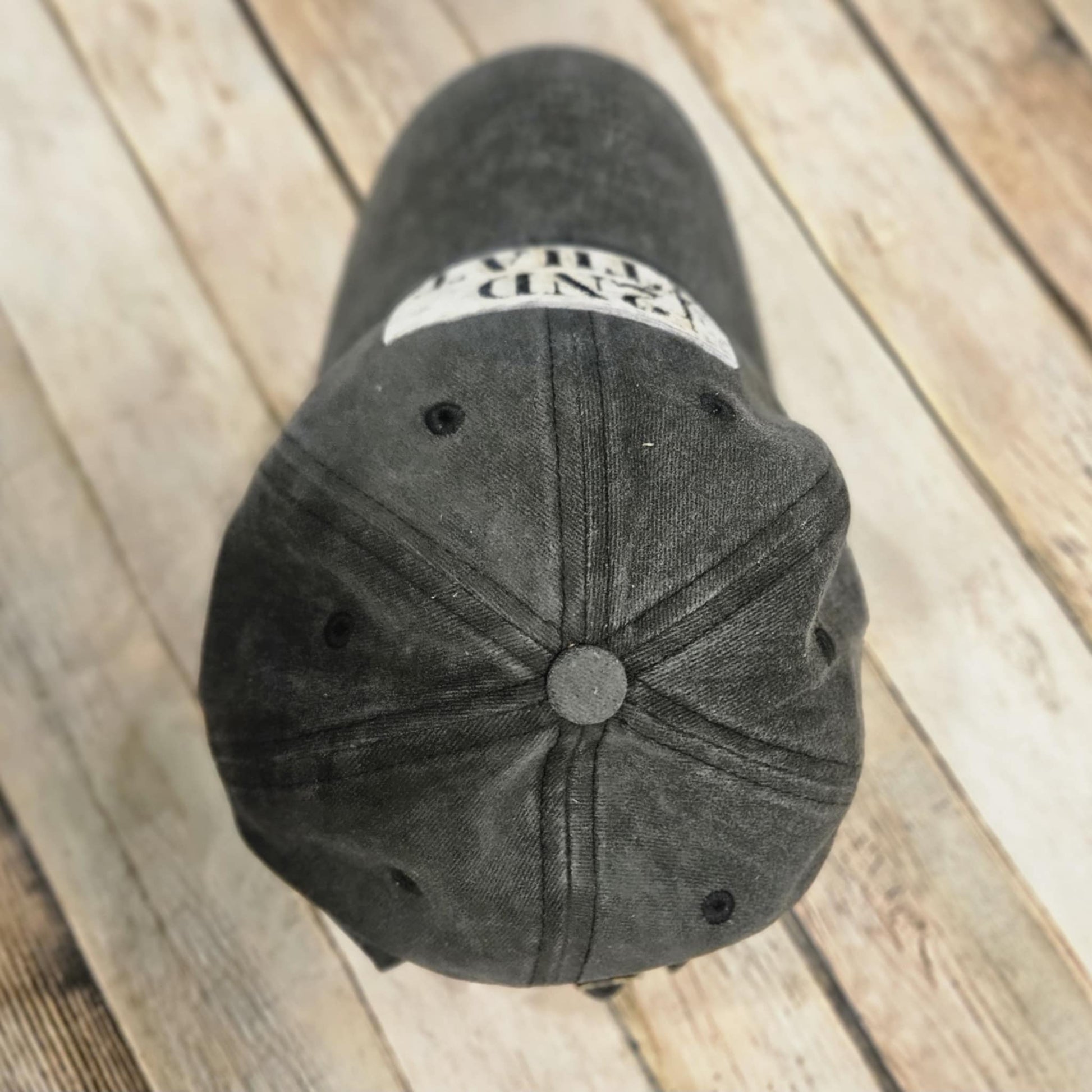 "2nd That" Leather patch grey cap, gray leather embroidered fur-on cowhide patch hat, men's hat