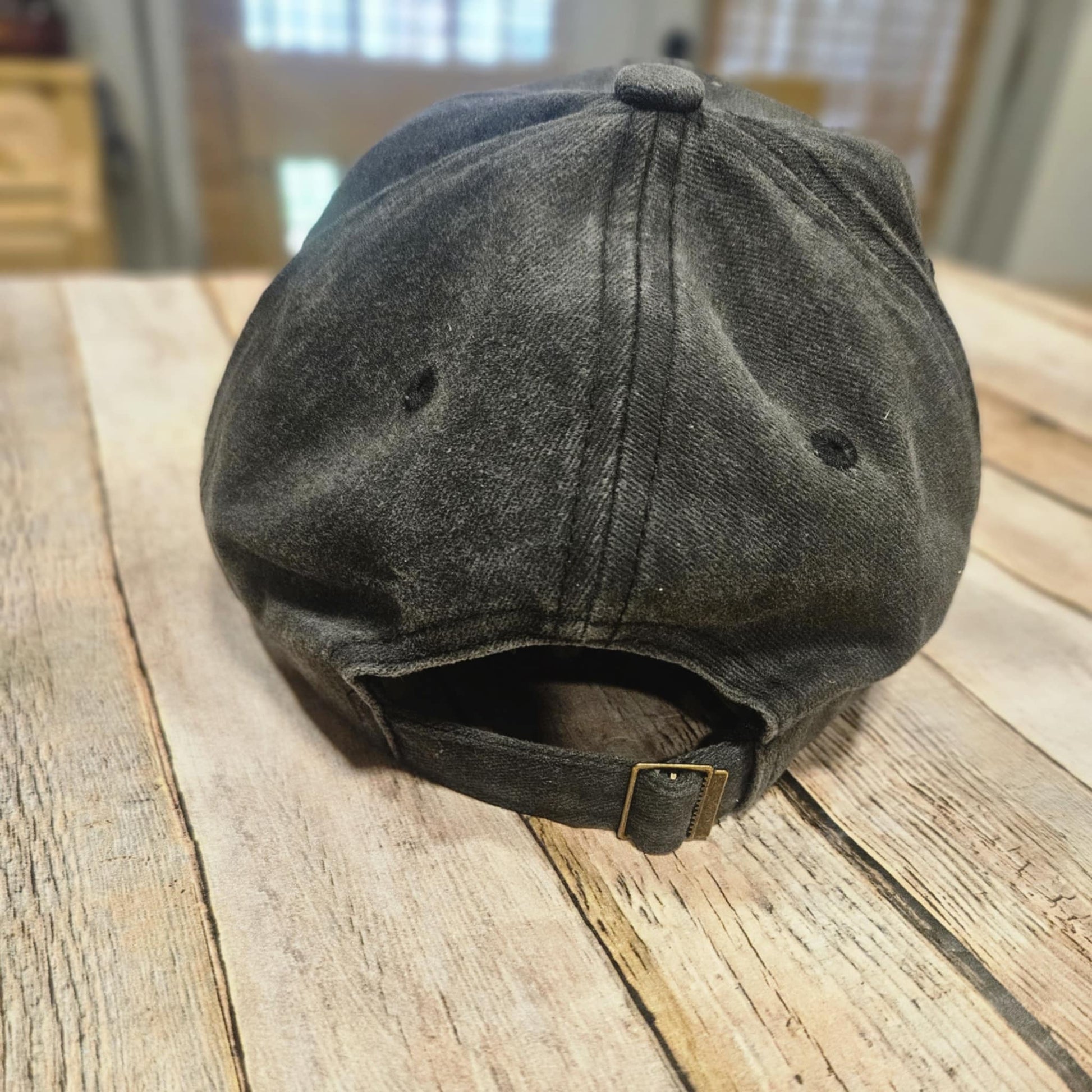 "2nd That" Leather patch grey cap, gray leather embroidered fur-on cowhide patch hat, men's hat