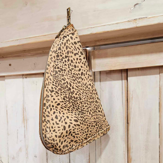 leopard leather gun case,  leather gun case,  handcrafted gun case,  fur lined gun case, cc case, leather cc