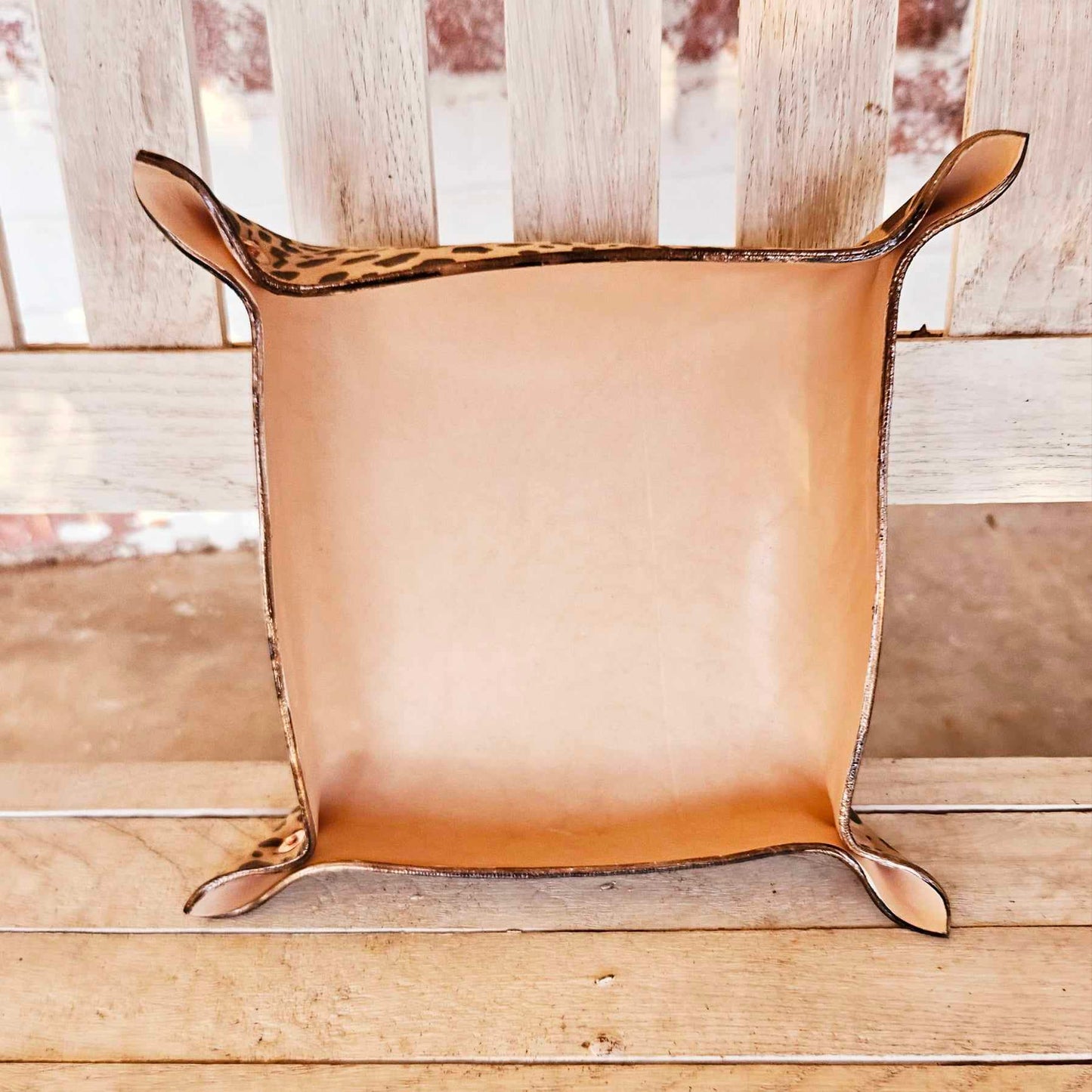 small leopard leather bowl, small leather bowl, leopard leather bowls, leopard bowl, leather bowls