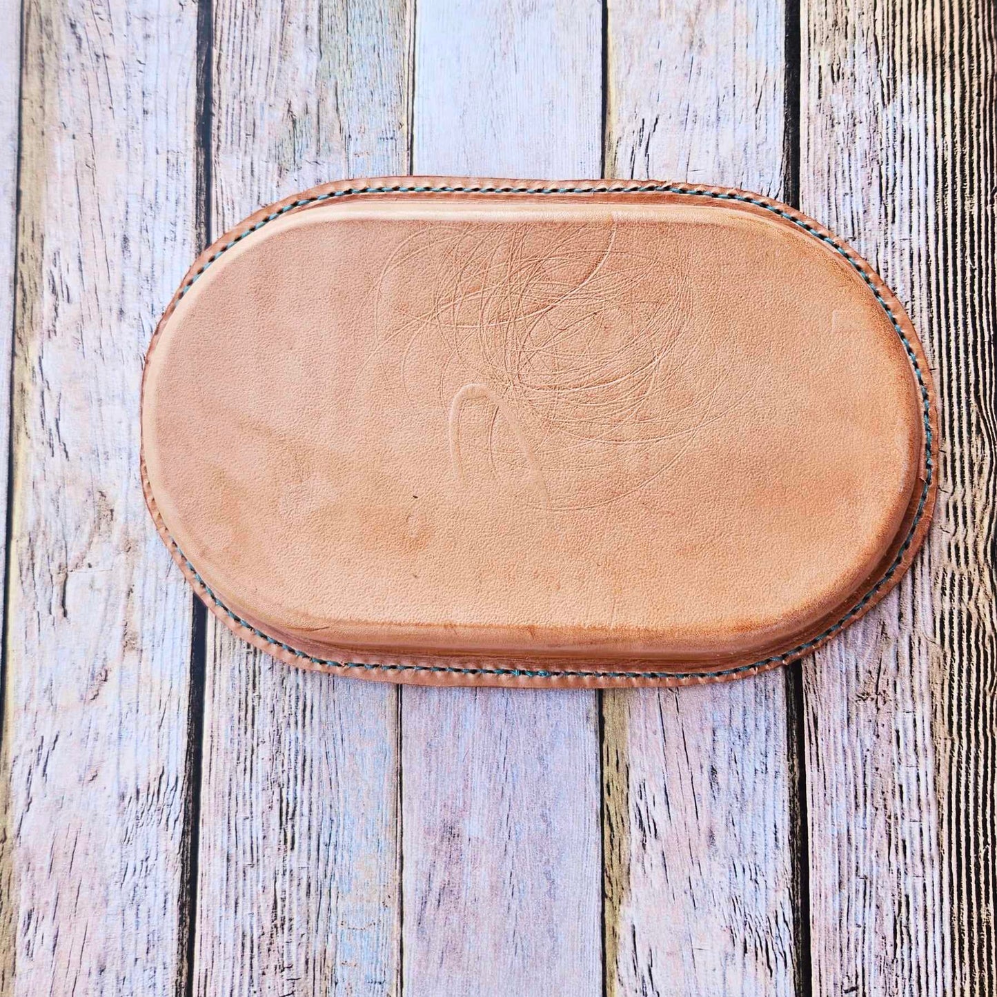 oval valet tray, large brown tray, brown leather tray, brown valet tray