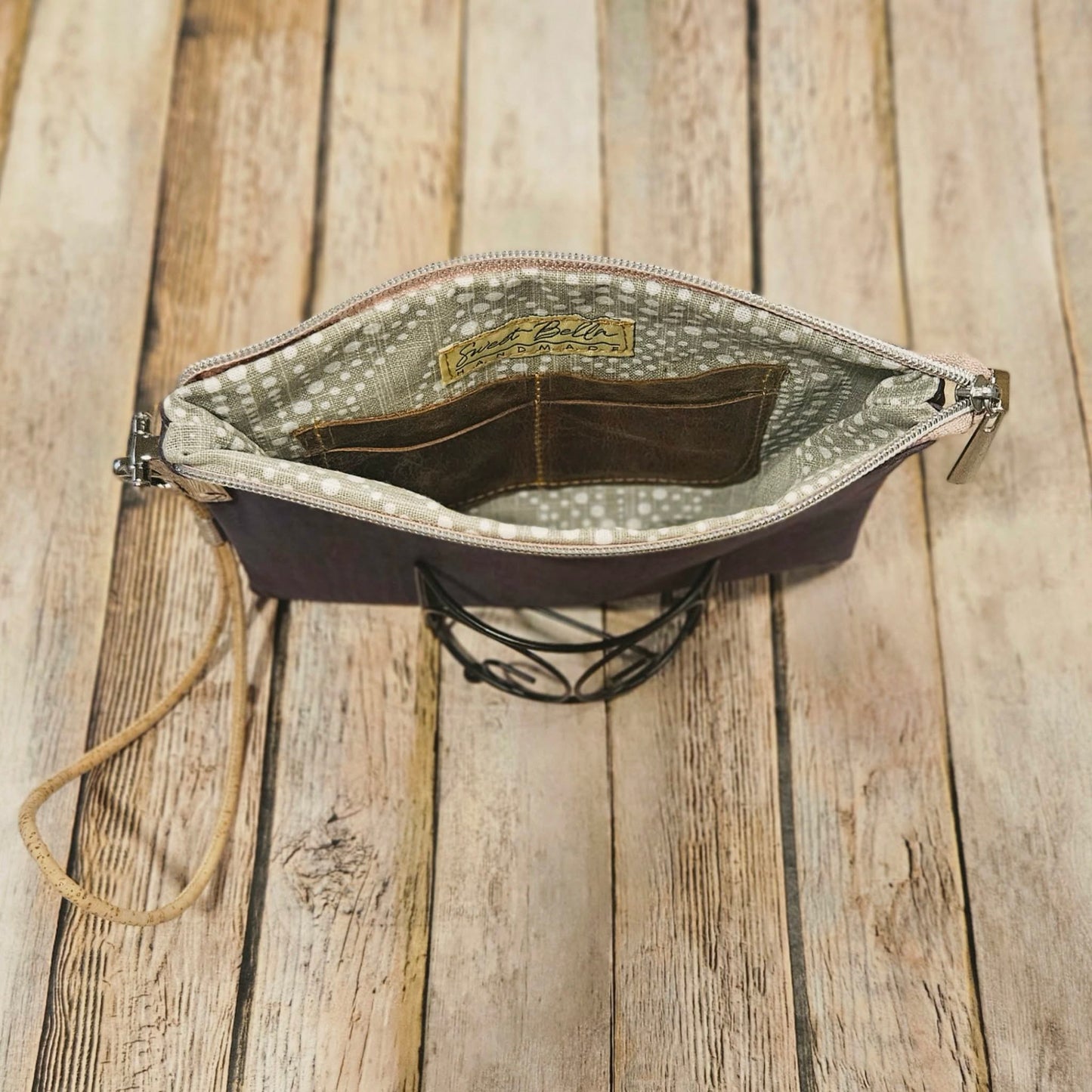 Oleta Belle Purple Cork Clutch