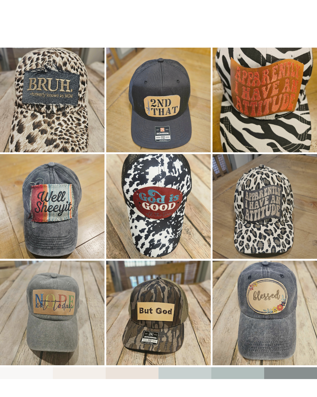 Leather Embroidered Patch Hats
