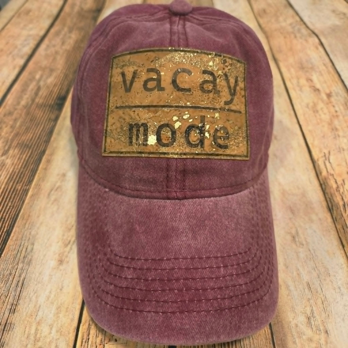 Vacay Mode Cork Leather Patch cap