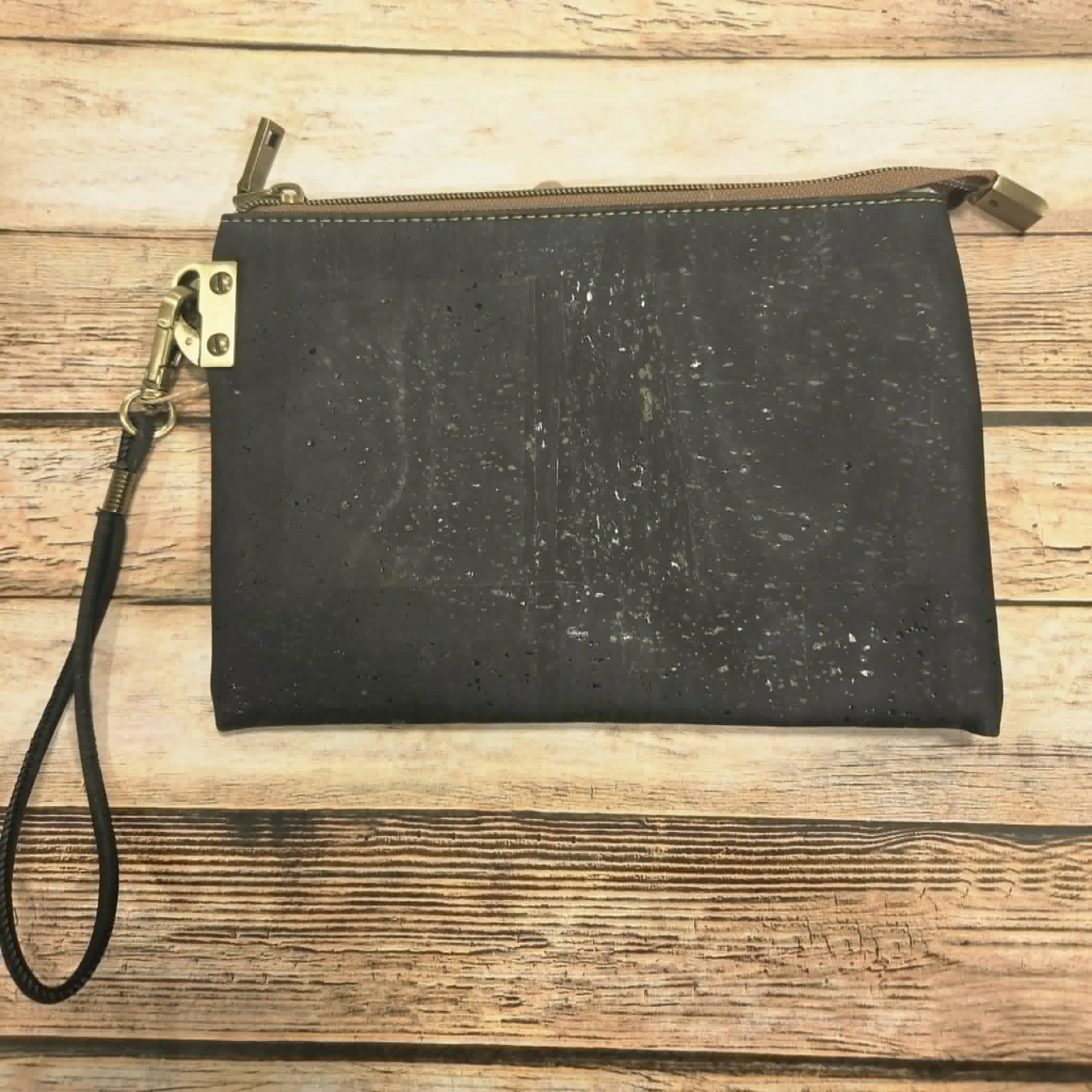 Oleta Black Clutch Wristlet
