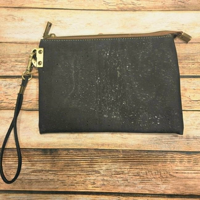 Oleta Black Clutch Wristlet