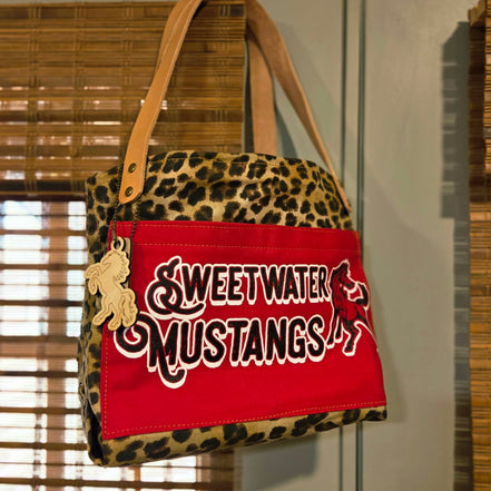 Small Leopard Wax Canvas Mustang Tote