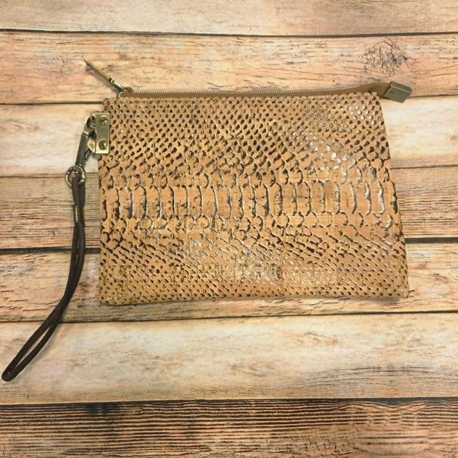 Oleta Snake Clutch Wristlet with fabric card slots