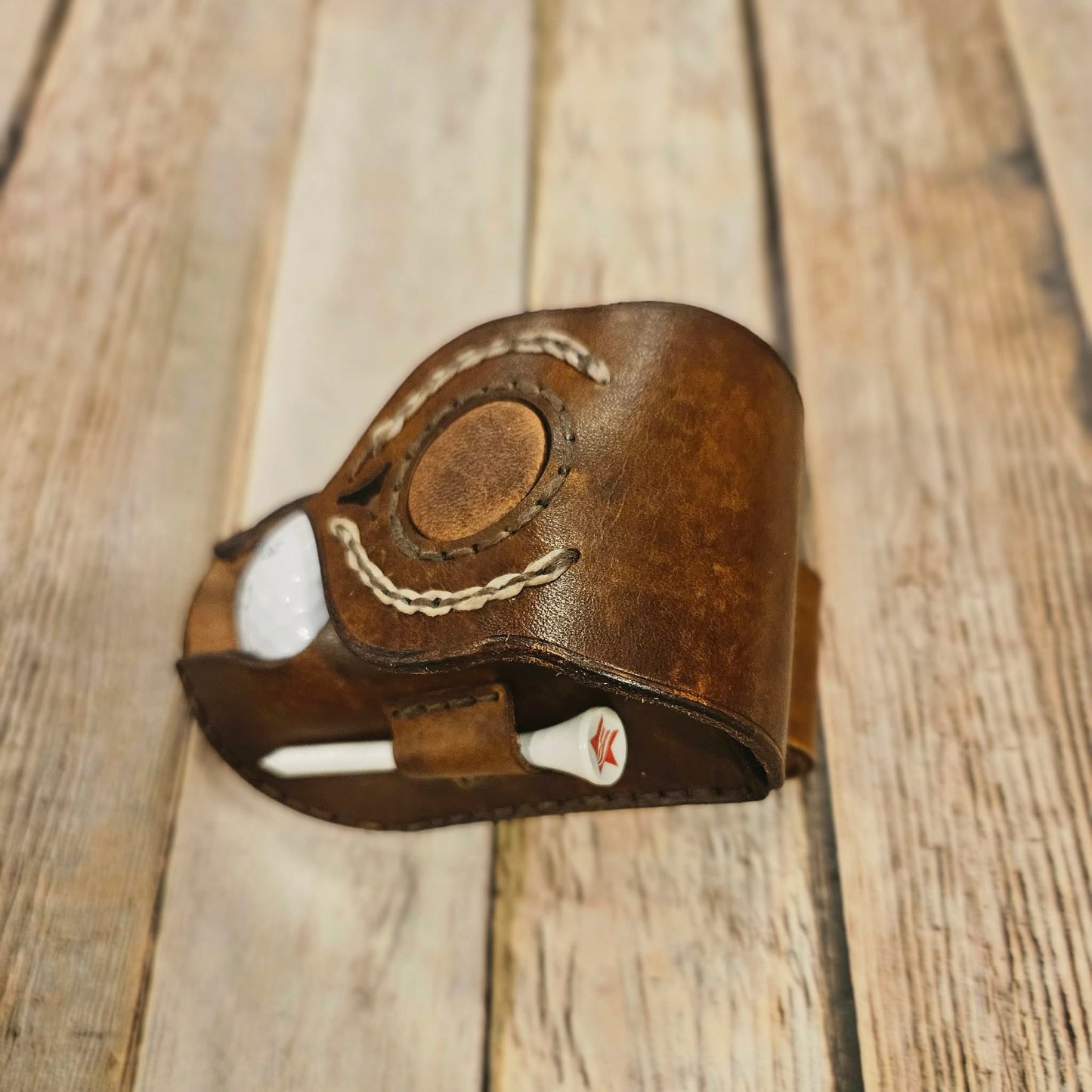 Genuine Leather Golf Ball Bag