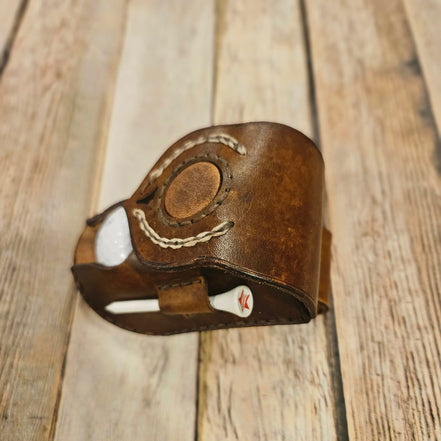 Genuine Leather Golf Ball Bag