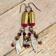 Handmade Ammo Beaded Cluster Earrings