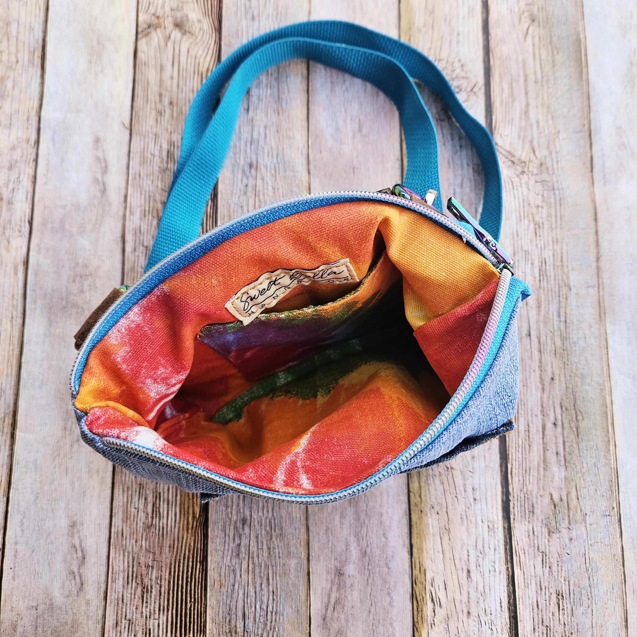 denim bag, kids bag, kids crossbody, denim crossbody, kids purse