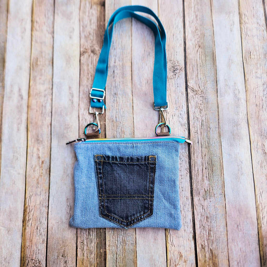 kids crossbody, kids bag, denim bag, denim crossbody, kids purse