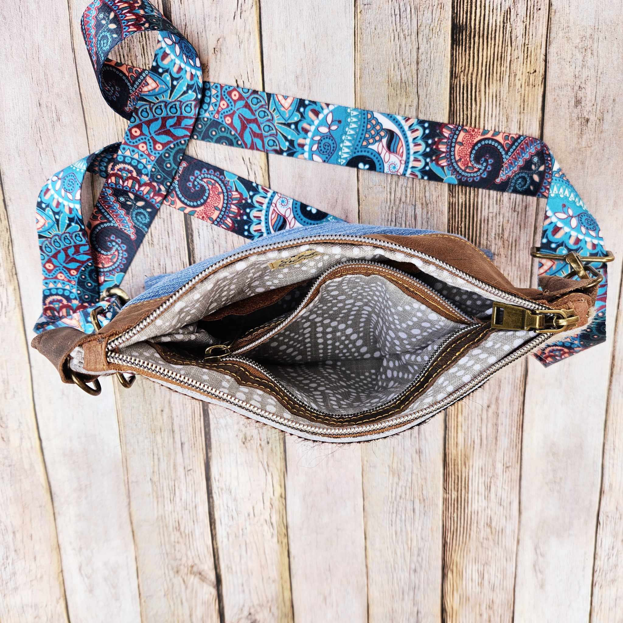 crossbody, denim bag, leather bag, cowhide bag, cowhide crossbody