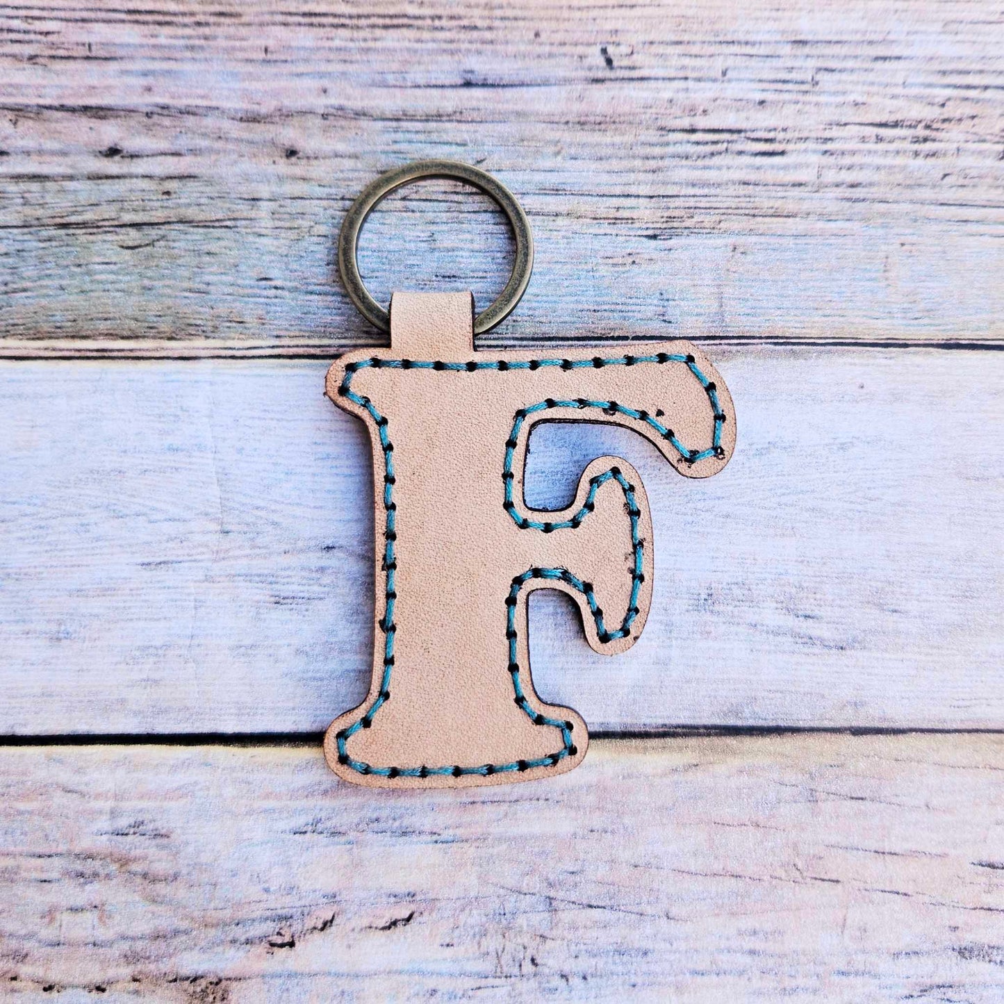 Laser burn, letter keychain, leather keychain, leather,