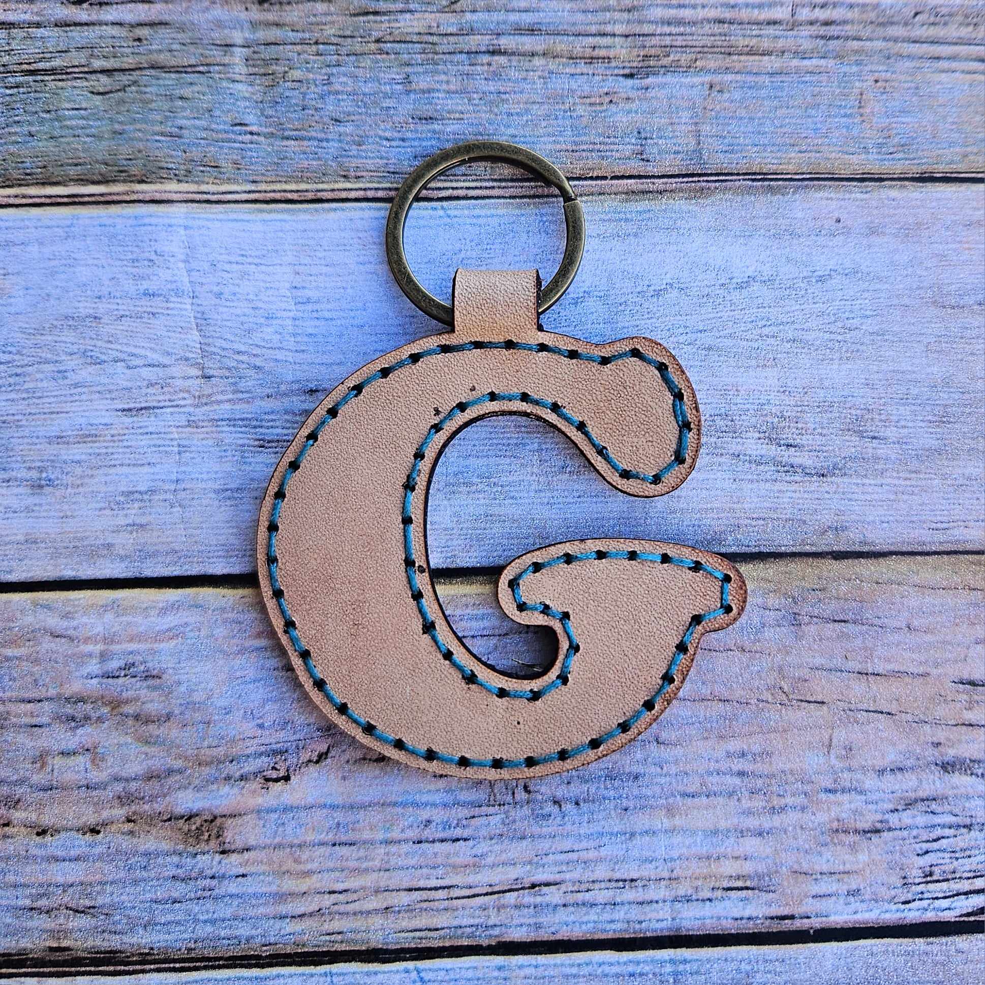 Laser burn, letter keychain, leather keychain, leather,