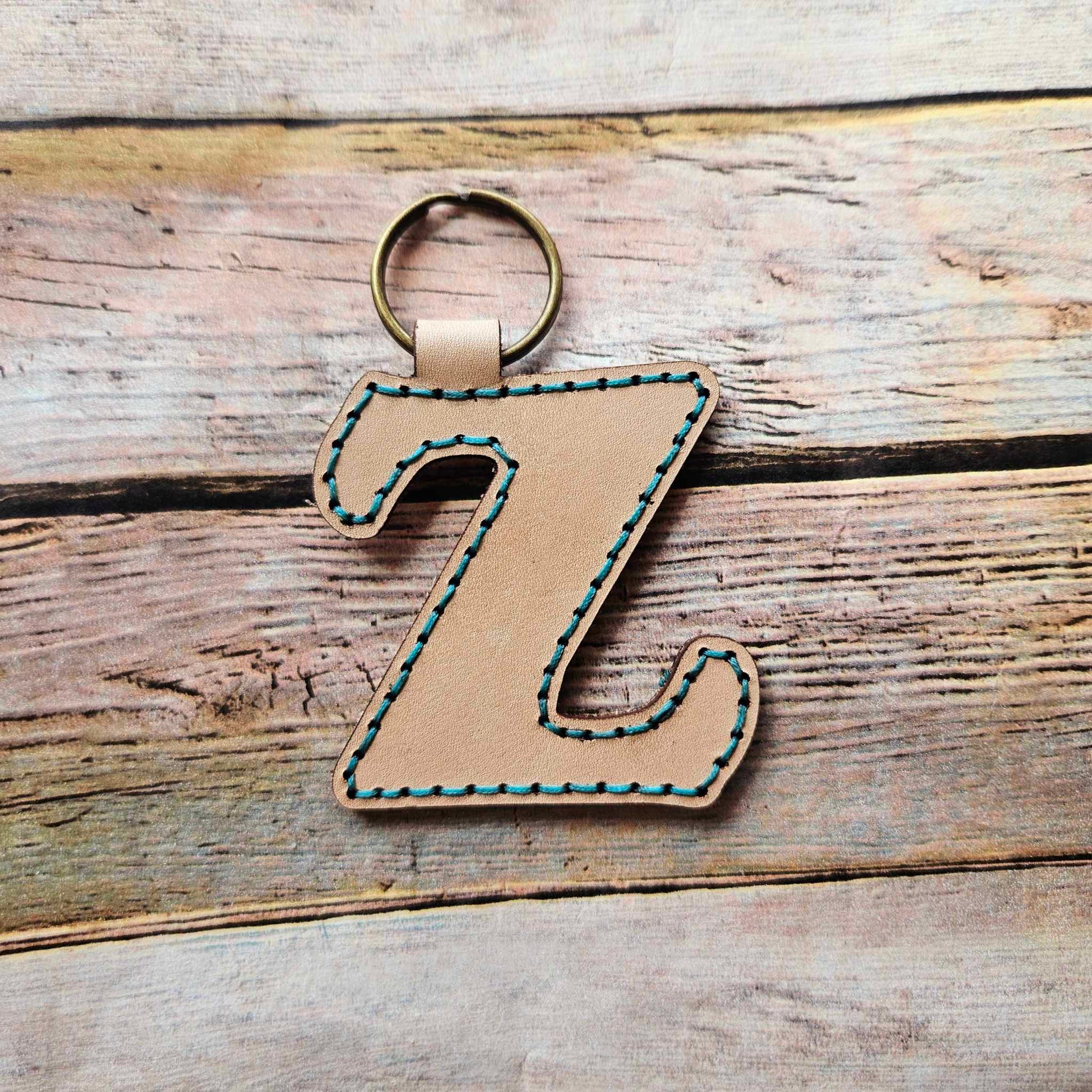 Laser burn, letter keychain, leather keychain, leather,