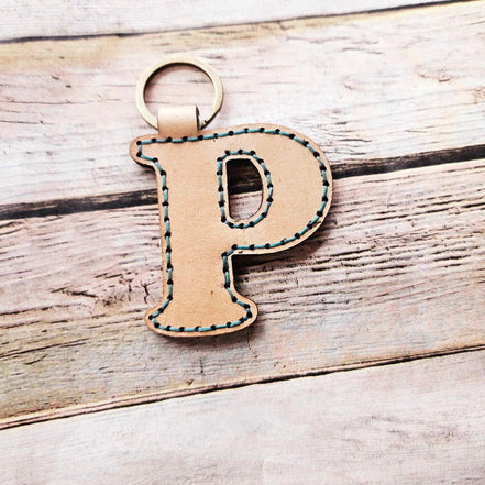 Laser burn, letter keychain, leather keychain, leather,