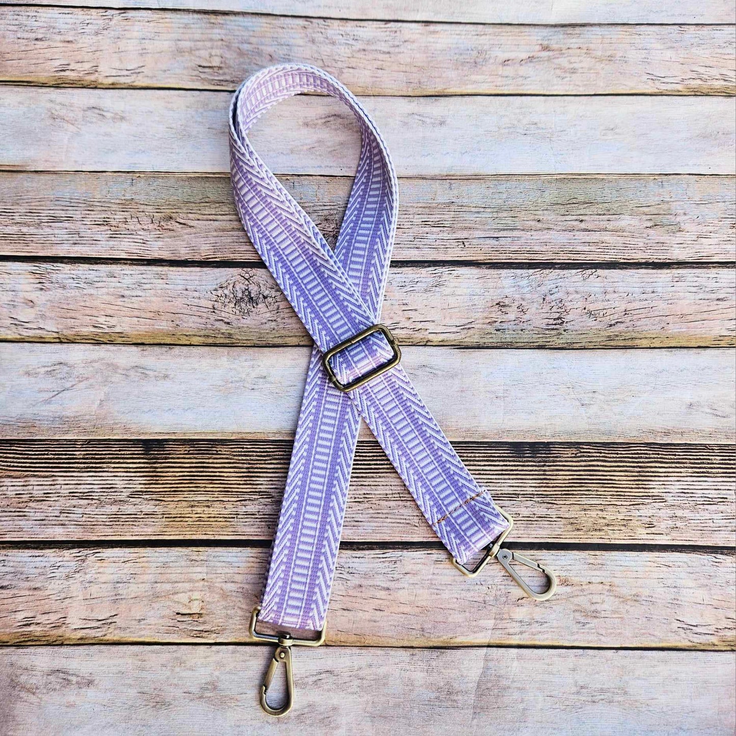 purple bag strap, boho lavender bag strap, handmade bag strap, purse strap, purple and white bag strap, lavender purse strap