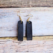 Leather Hoop Earrings