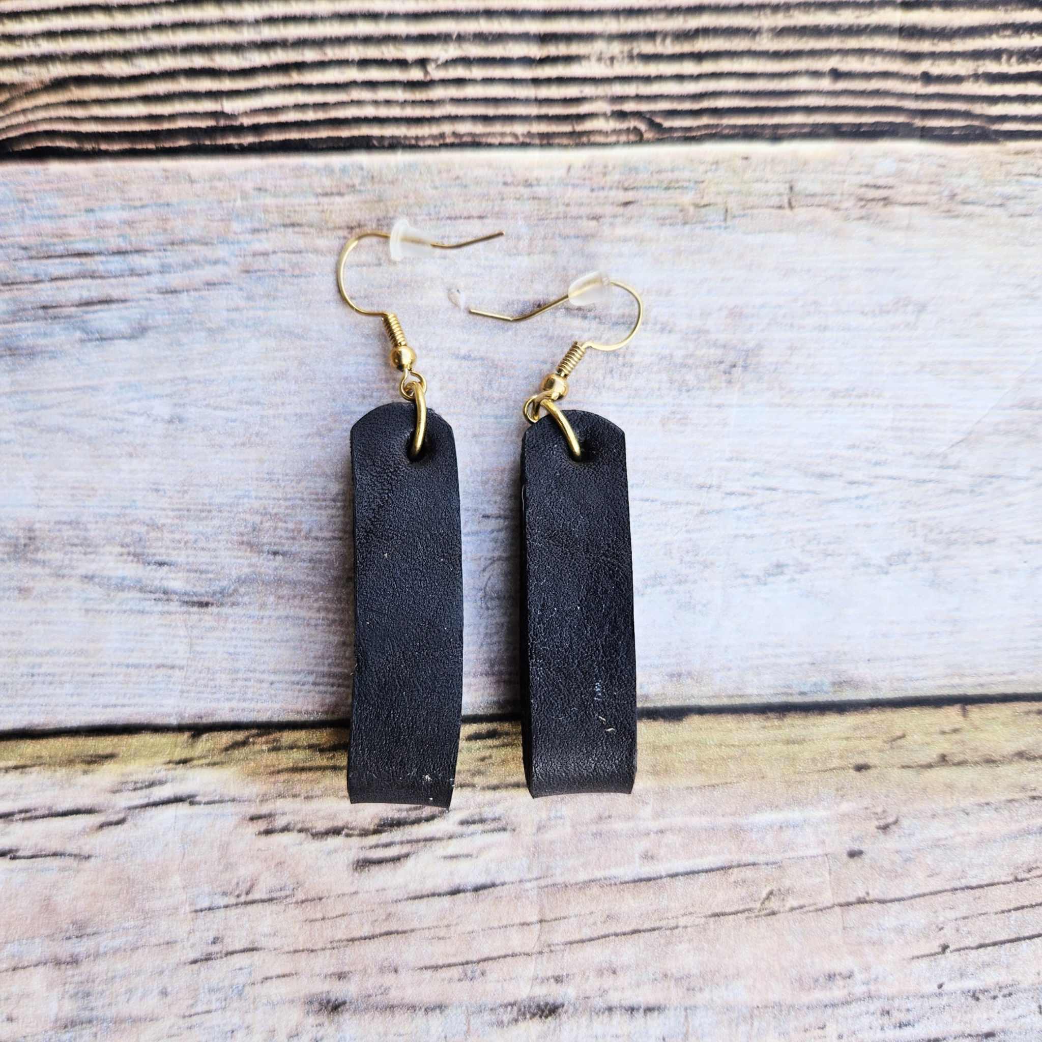 Leather Hoop Earrings