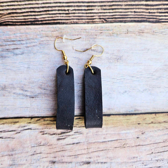 Leather Hoop Earrings