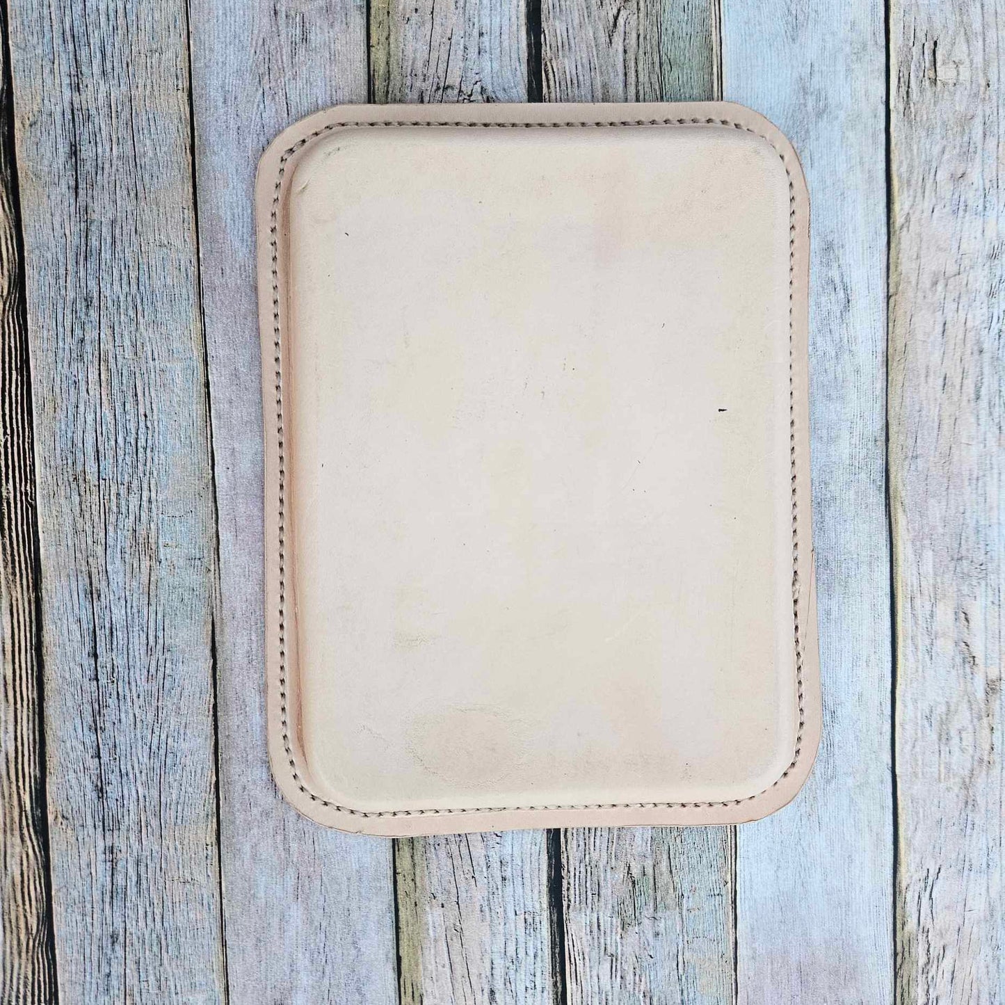 Large Rectangle Leopard Leather Valet Tray