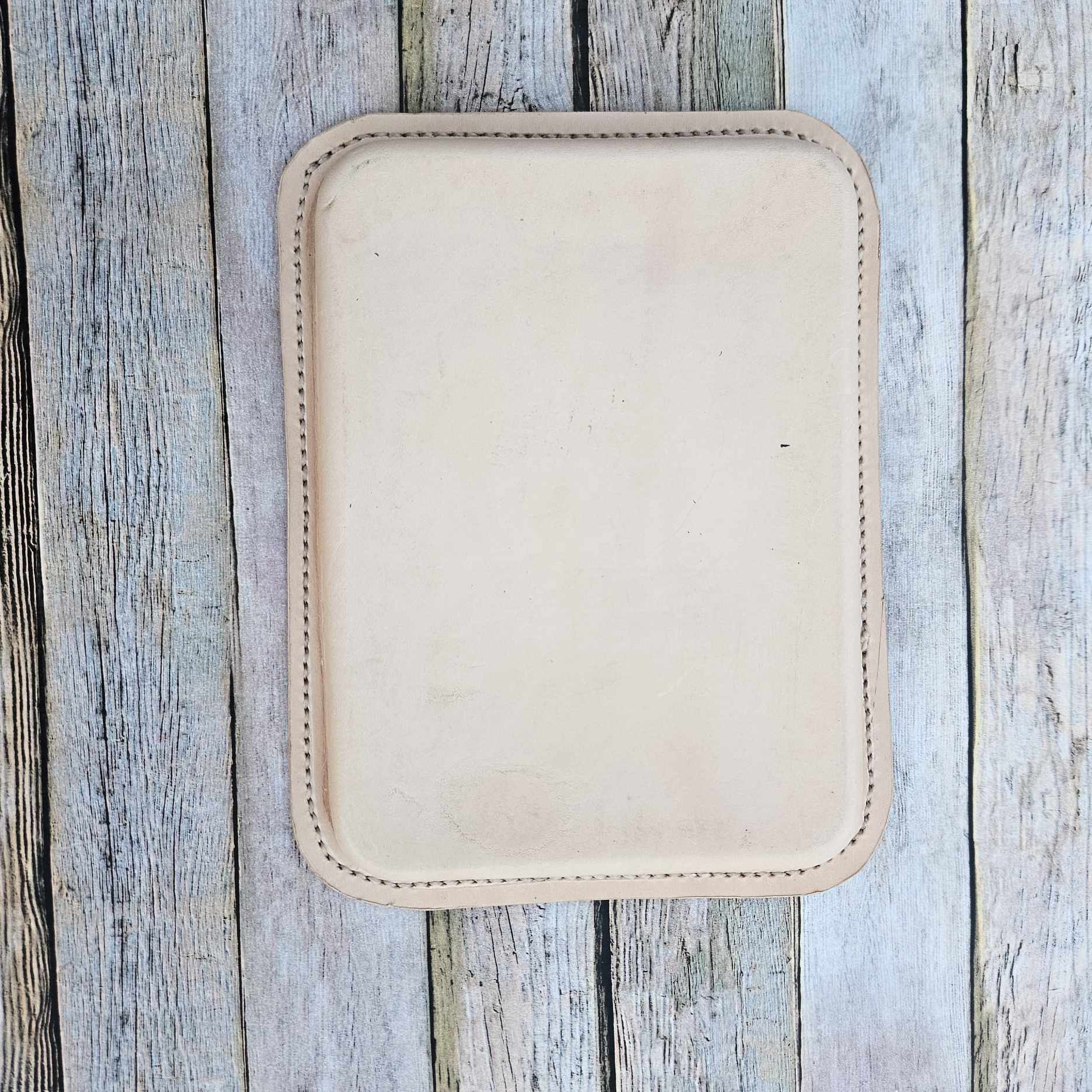 Large Rectangle Leopard Leather Valet Tray – Handcrafted in Texas