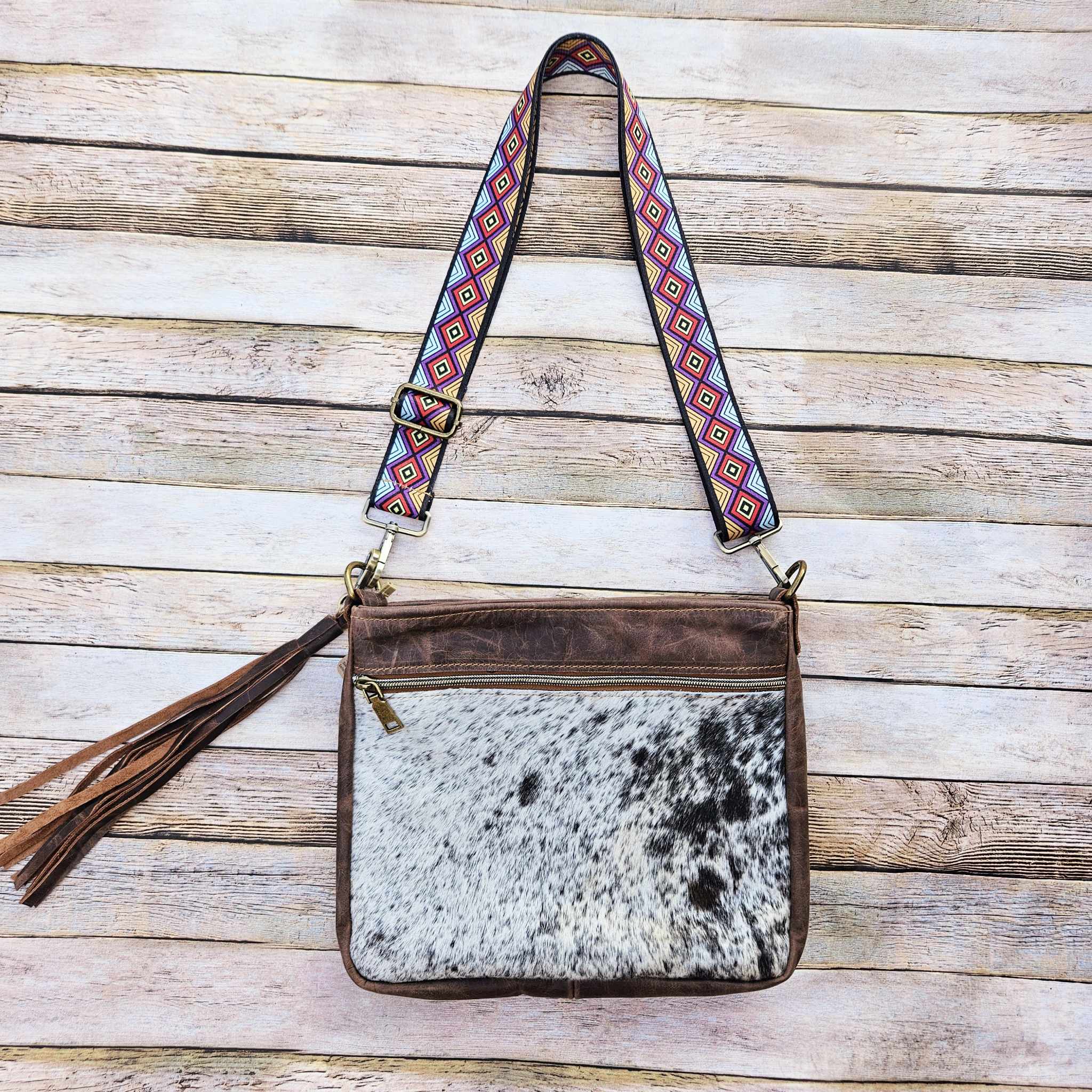 Linnie’s Salt & Pepper Cowhide Conceal Carry Crossbody