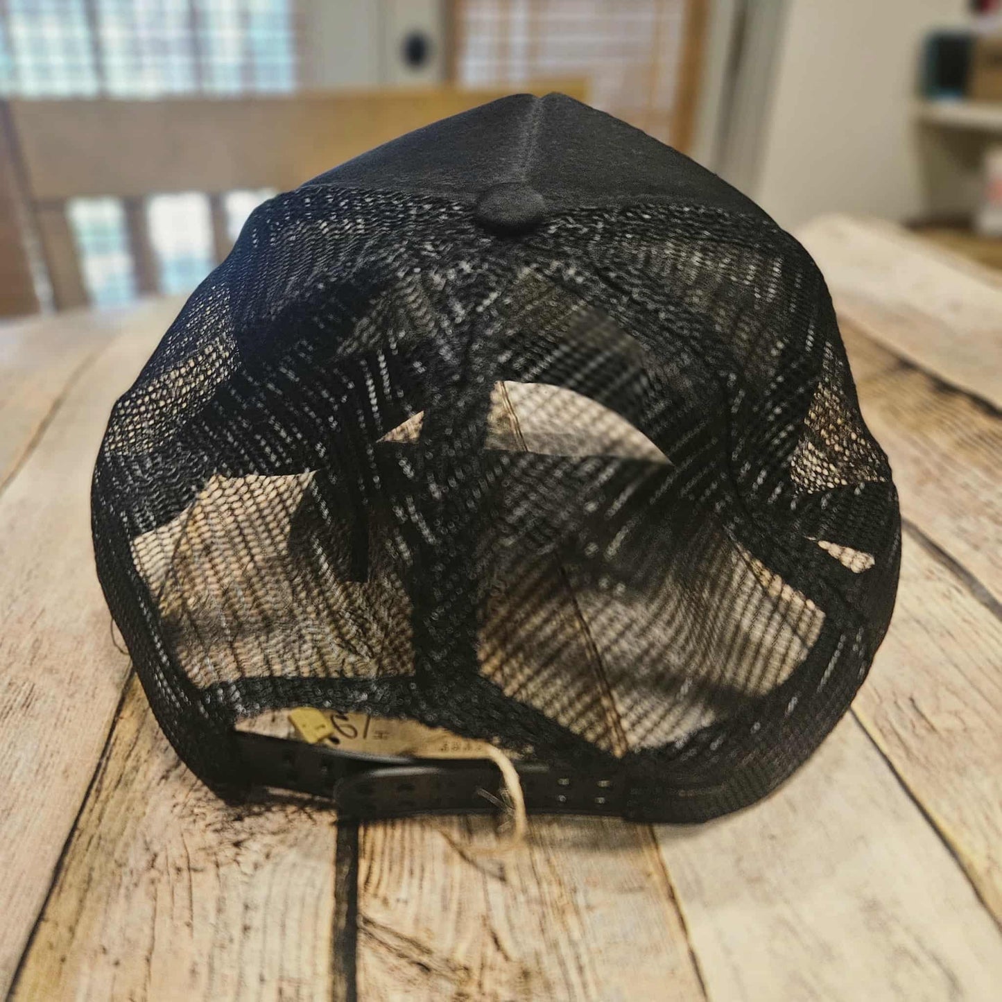 Embroidered Leather Patch Trucker Hat