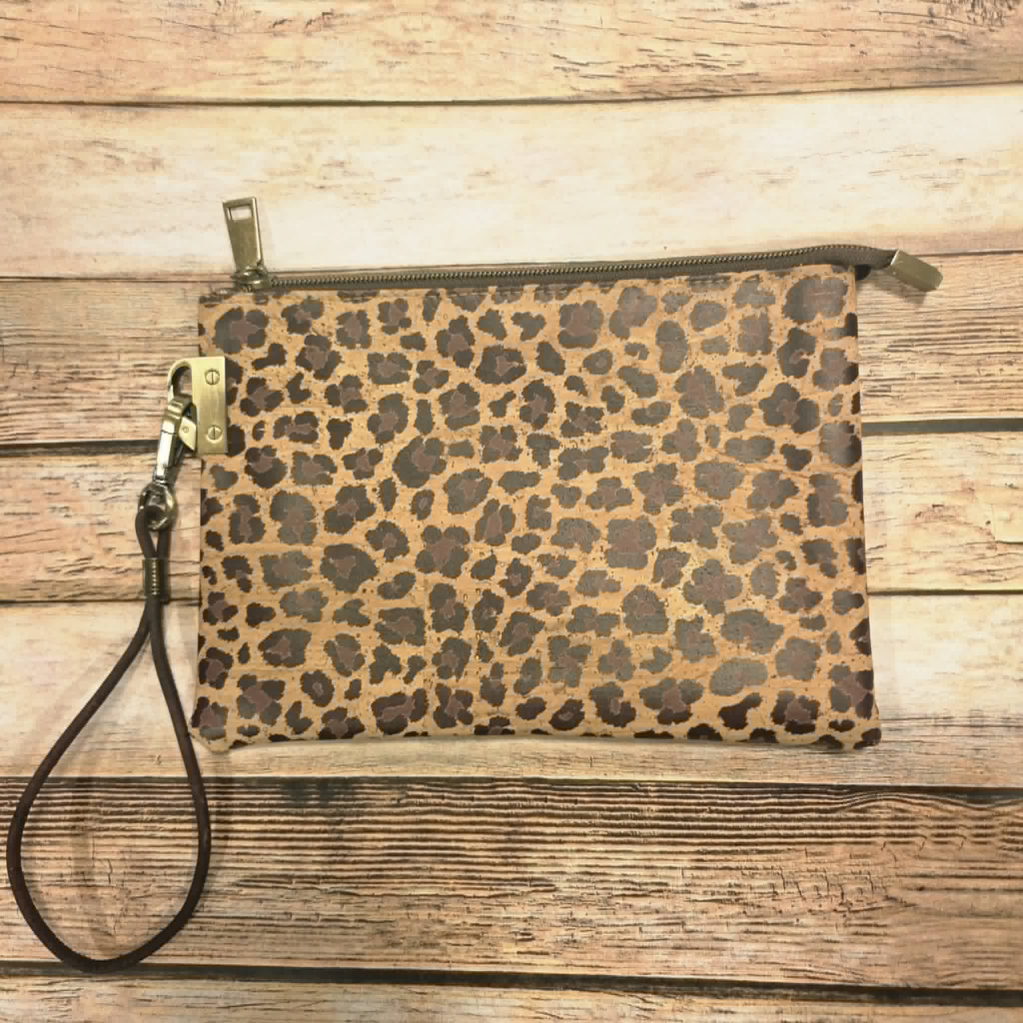 Oleta Leopard Clutch Wristlet