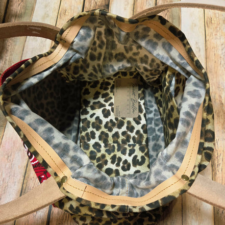 Large Leopard Wax Canvas Mustang Tote