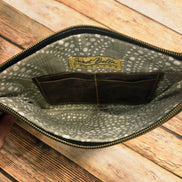 Oleta Purple Clutch Wristlet with Silver hardware