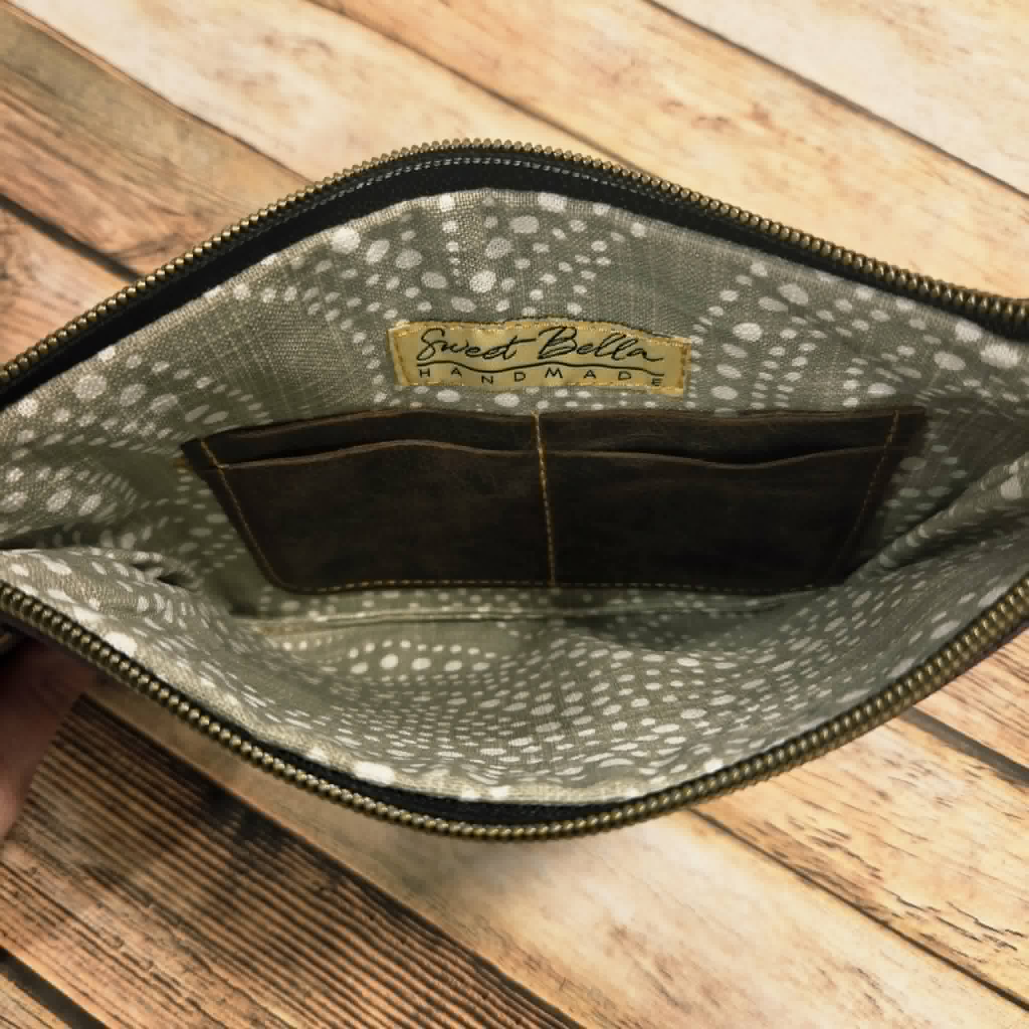 Oleta Purple Clutch Wristlet with Silver hardware