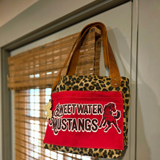 Small Leopard Wax Canvas Mustang Tote