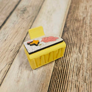 Laser Burned Wood Chicken Small Hair Claw Clip