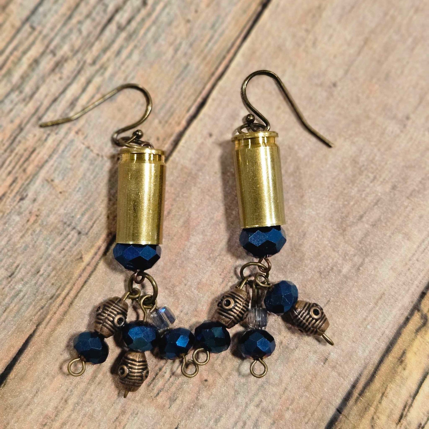 Handmade Ammo Beaded Cluster Earrings