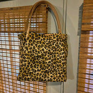 Large Leopard Wax Canvas Mustang Tote