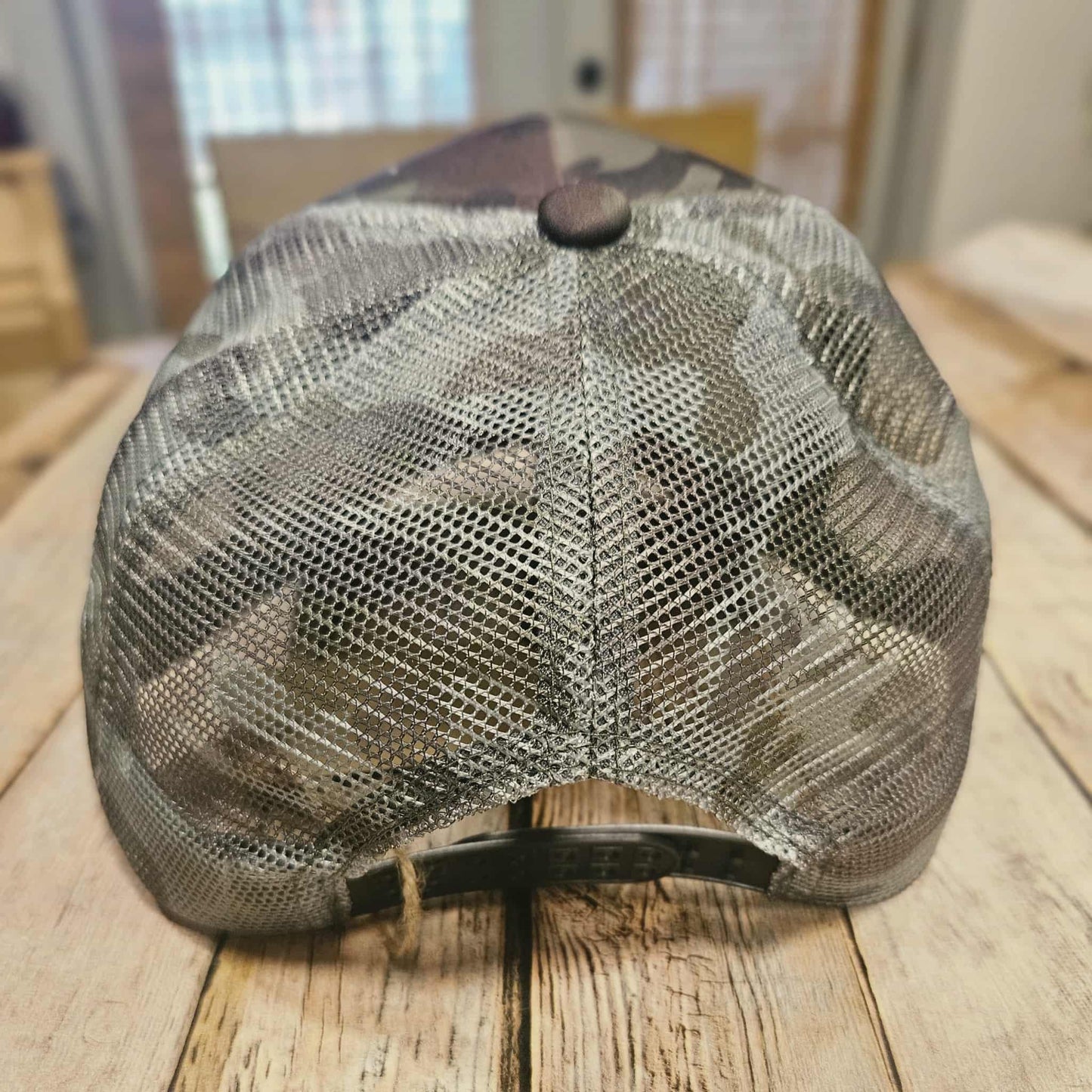 Embroidered Leather Patch Trucker Hat