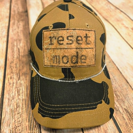 Reset Mode Cork Leather Patch cap