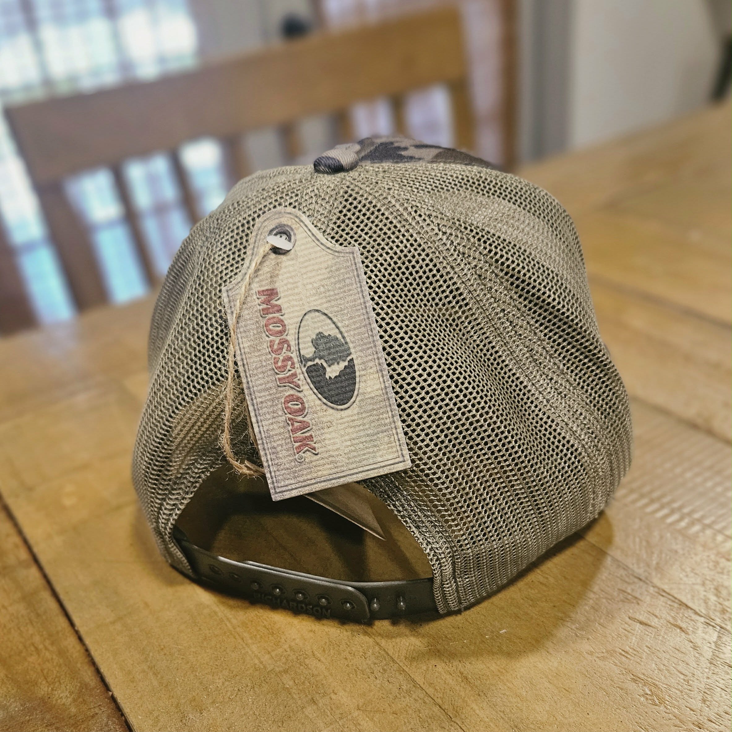 Embroidered Leather Gun Patch Trucker Hat