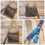 gray crossbody bag, leather gray hand bag, handmade leather bag, leather suede bag